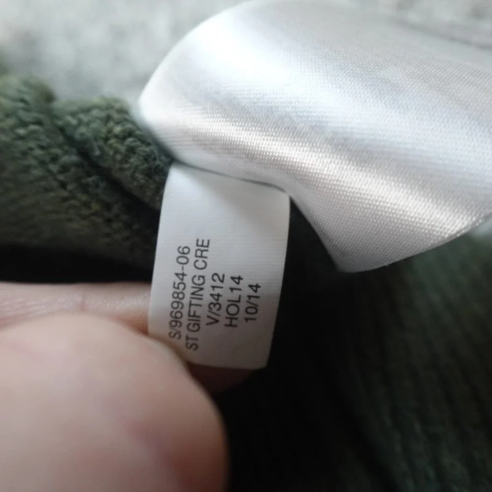 Banana Republic Sweater Mens M Green Merino Wool‎ Pullover Crewneck Knit Soft